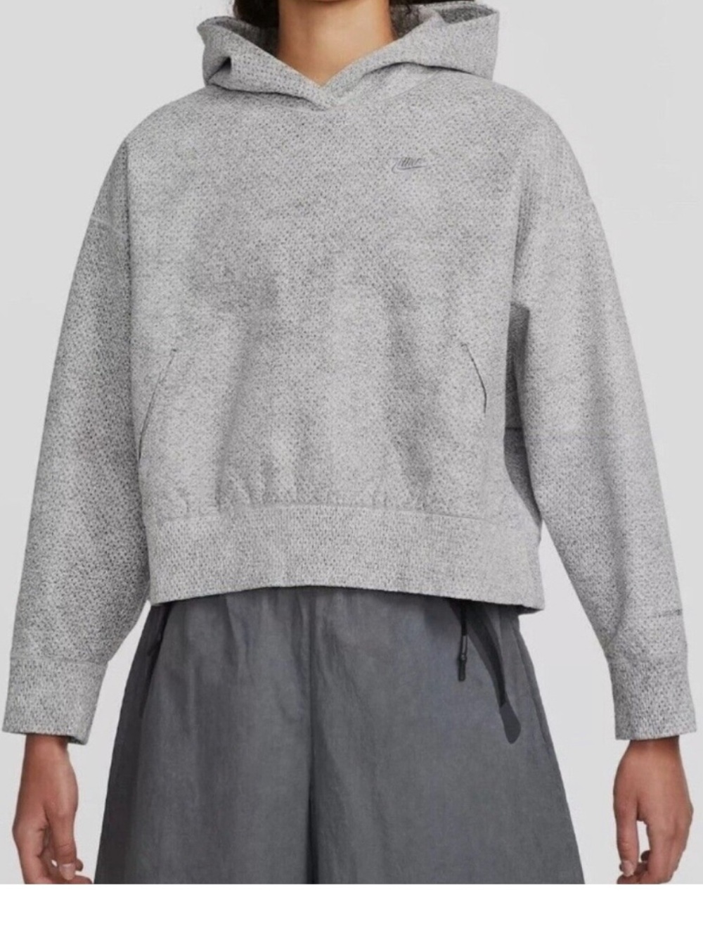 Nike Forward Tech Pack Therma-FIT ADV Cropped Hoodie Gray Women M
